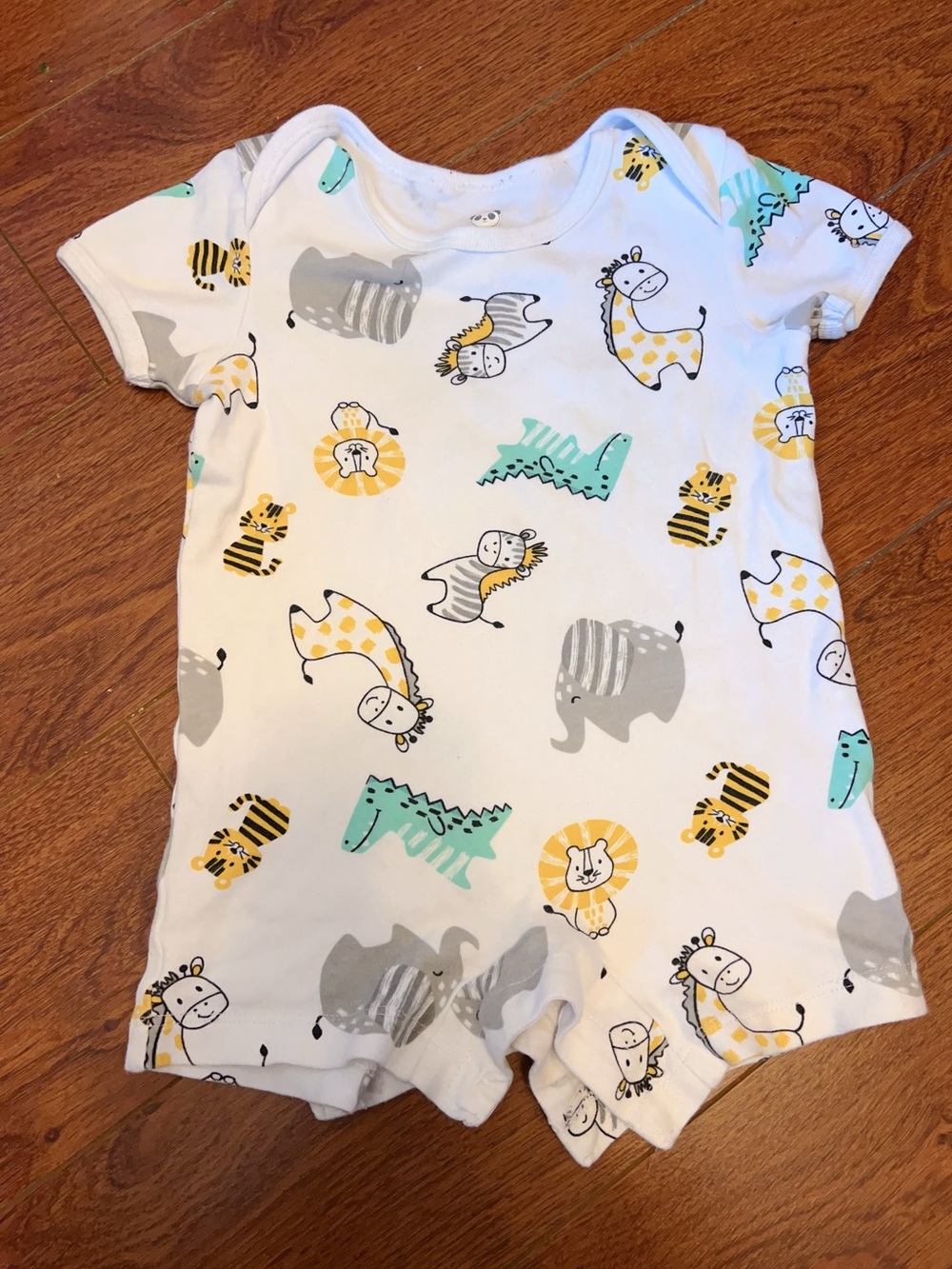 Rococo Baby Animal Print Short Sleeve Romper 12M